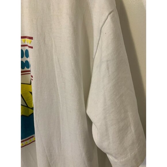 Vintage 1990s JAM Jesus And Me Puffy Print Single Stitch Screen Stars T Shirt XL - Picture 5 of 8